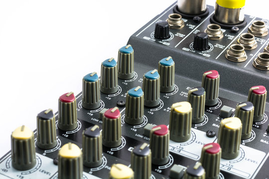 Buttons equipment for sound mixer control