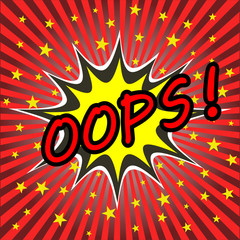 oops comic speech bubble