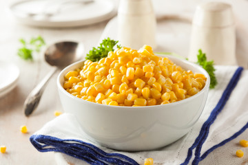 Organic Yellow Steamed Corn - Powered by Adobe