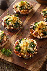 Homemade Baked Stuffed Portabello Mushrooms
