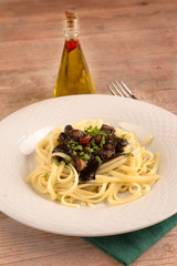 FETTUCCINE SQUID INK -FETTUCCINE AL NERO DI SEPPIA