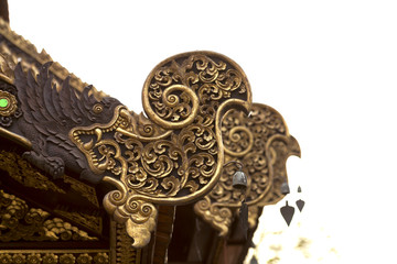Beautiful thai pattern on temple roof