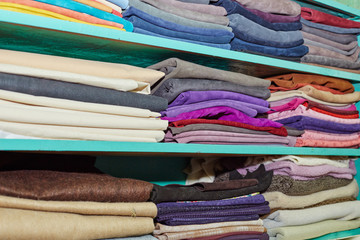 Folded materials for shoes production