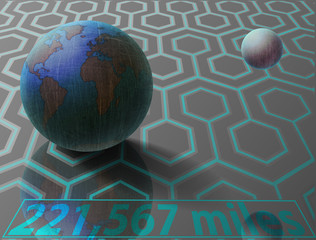 distance between the Earth and the Moon