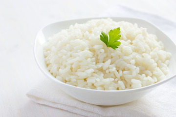 White rice in bowl