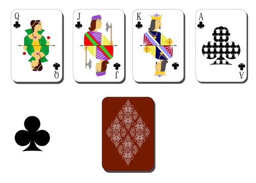 playing cards clubs