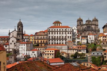 Naklejka na ściany i meble City Skyline of Porto in Portugal