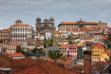 Fototapeta na wymiar City Skyline of Porto in Portugal