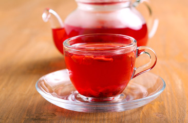 Red herbal and fruit tea