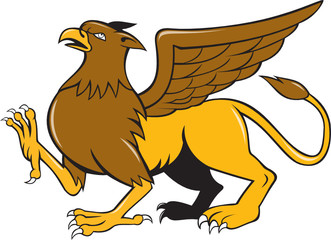 Griiffin Marching Side View Cartoon