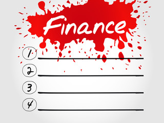 Finance blank list, business concept