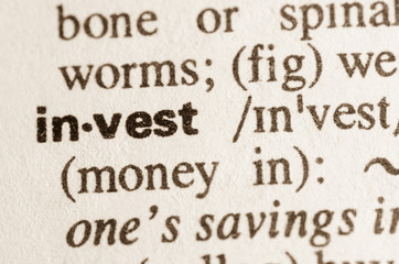 Dictionary definition of word invest