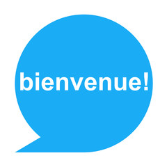 Icono texto bienvenue!