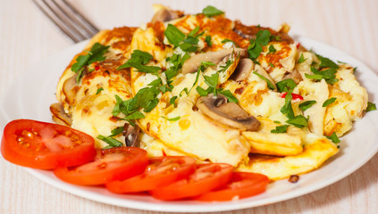 omelet with mushrooms