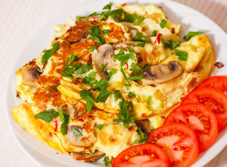 omelet with mushrooms