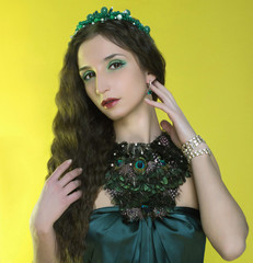 beautiful young woman with accesories