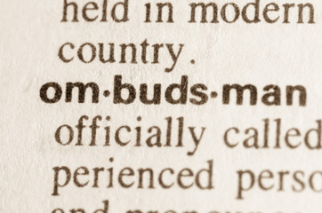 Dictionary definition of word ombudsman