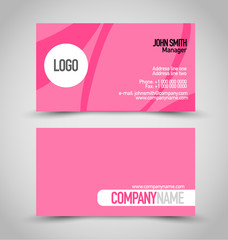 Business card set template corporate style