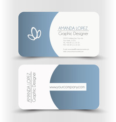 Business card set template for business identity corporate style