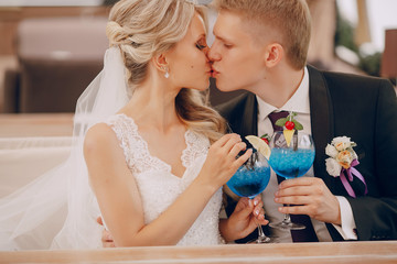 couple sitting in a cafe