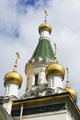 Fototapeta na wymiar Russian Church in Sofia Bulgaria