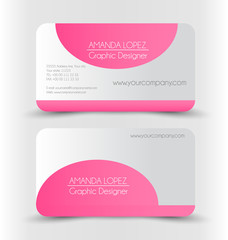 Business card set template for business identity corporate style