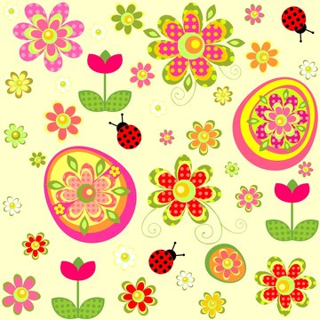 Easter wallpaper with applique print