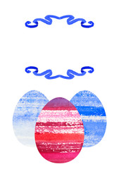 Vector background with watercolor eggs