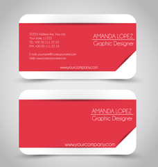 Business card set template for business identity corporate style