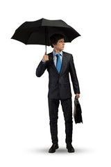 Businessman with umbrella