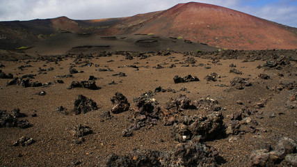 Timanfaya National Park in Lanzarote, Canary Islands, Spain