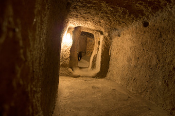 Derinkuyu cave city in Cappadocia Turkey