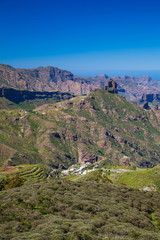 Fototapeta premium Gran Canaria, view from Cruz de Tejeda towards Roque Bentayga