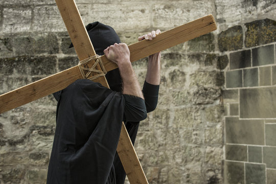 Karfreitagsprozession in Romont, Freiburg, Schweiz