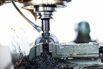 drilling machine in factory workshop