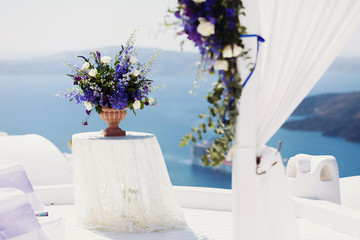 Santorini wedding decor