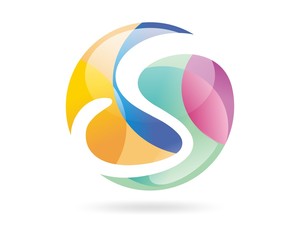 abstract 3D sphere logo