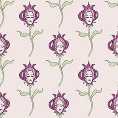 pink spring or summer seamless pattern