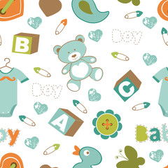 Colorful baby boy pattern