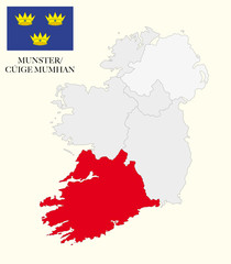 munster map with flag