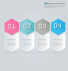 Infographics template for business, education, web design