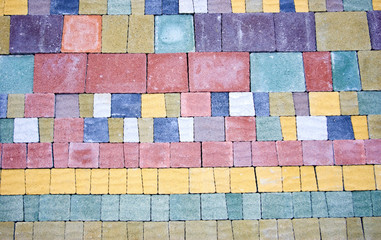 colored paving  closeup