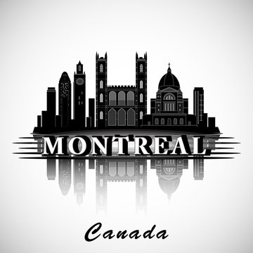 Modern Montreal City Skyline Design. Canada