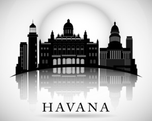 Obraz premium Modern Havana City Skyline Design. Cuba