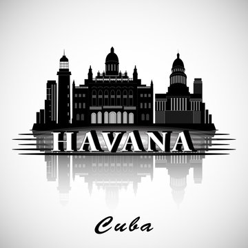 Modern Havana City Skyline Design. Cuba