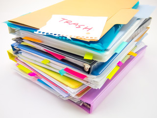 The Pile of Business Documents; Trash