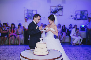 wedding cake cutting