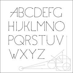 ABC vector font letter design