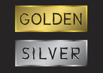 Golden and silver labels