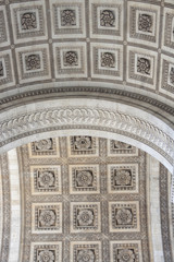 Fototapeta na wymiar Close up details the Arc de Triomphe in Paris